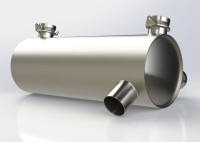 Bottom-outlet muffler