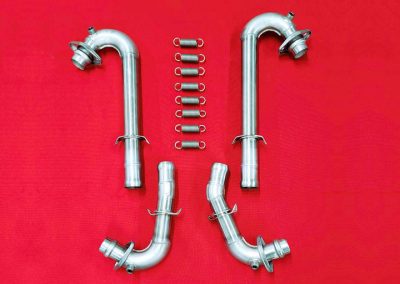 Ready to mount pipes – EGT nuts welded (1590 g)